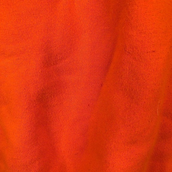 VTG Sand Knit Men's 1/4 Zip Knit Sweater Large Orange Monroe Bearcats USA - Picture 9 of 10